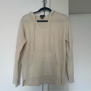 Bloomingdale’s Cream Cashmere Hoodie Sweater